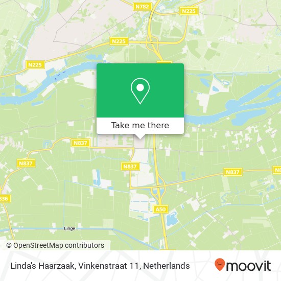 Linda's Haarzaak, Vinkenstraat 11 map