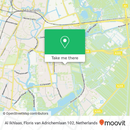 Al Ikhlaas, Floris van Adrichemlaan 102 Karte