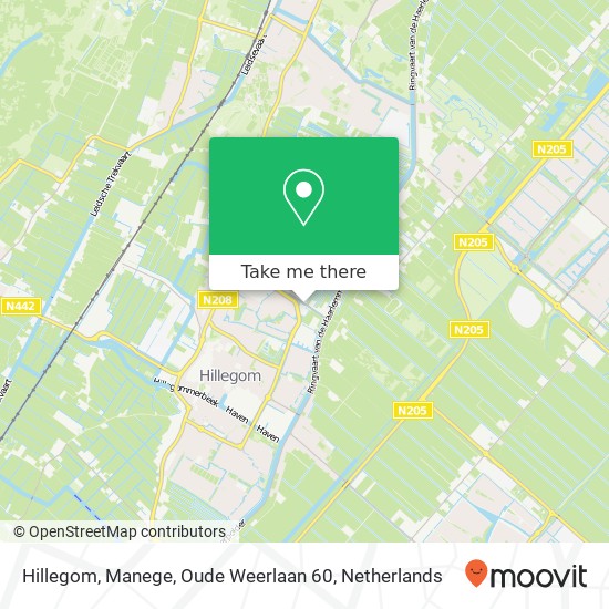 Hillegom, Manege, Oude Weerlaan 60 map