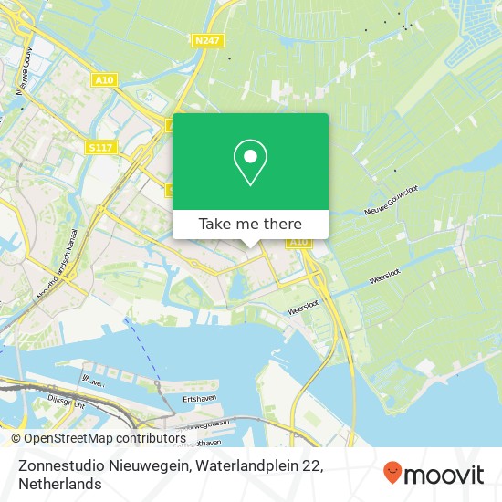 Zonnestudio Nieuwegein, Waterlandplein 22 map