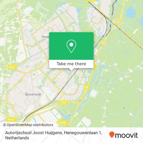 Autorijschool Joost Huijgens, Henegouwenlaan 1 map