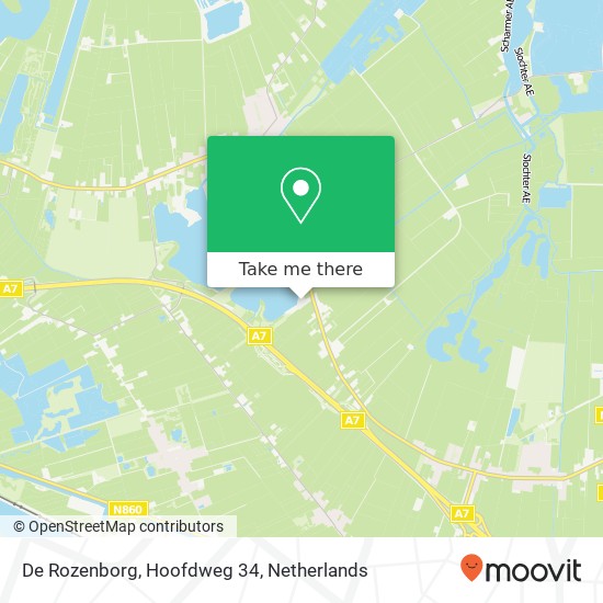 De Rozenborg, Hoofdweg 34 map