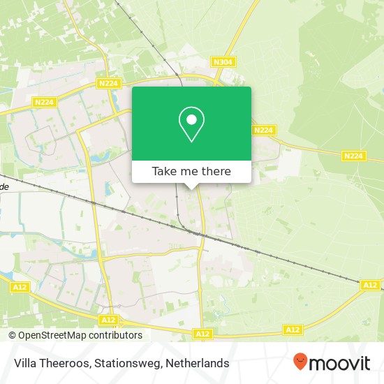 Villa Theeroos, Stationsweg map