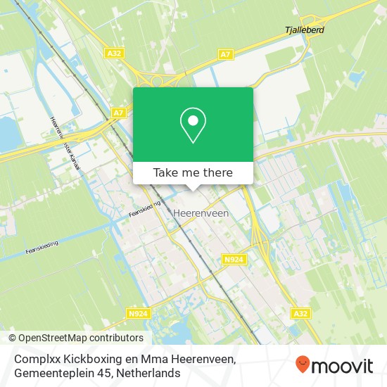 Complxx Kickboxing en Mma Heerenveen, Gemeenteplein 45 map