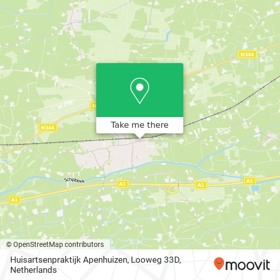 Huisartsenpraktijk Apenhuizen, Looweg 33D map