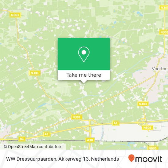 WW Dressuurpaarden, Akkerweg 13 map