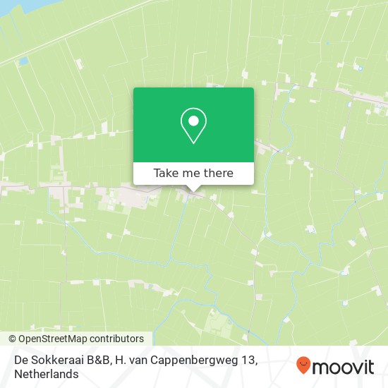 De Sokkeraai B&B, H. van Cappenbergweg 13 map