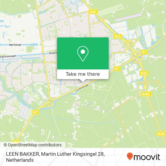 LEEN BAKKER, Martin Luther Kingsingel 28 map