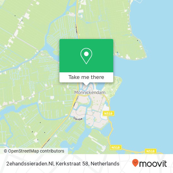 2ehandssieraden.Nl, Kerkstraat 58 kaart