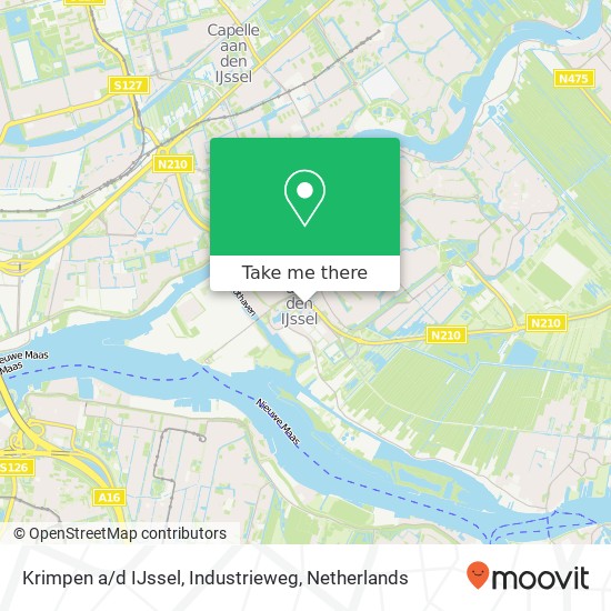 Krimpen a / d IJssel, Industrieweg Karte