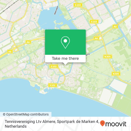 Tennisvereniging Ltv Almere, Sportpark de Marken 4 map