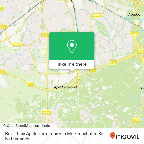 Broekhuis Apeldoorn, Laan van Malkenschoten 85 map