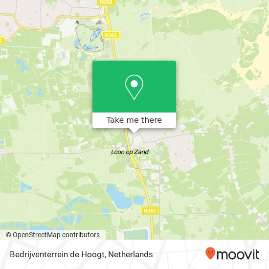 Bedrijventerrein de Hoogt map