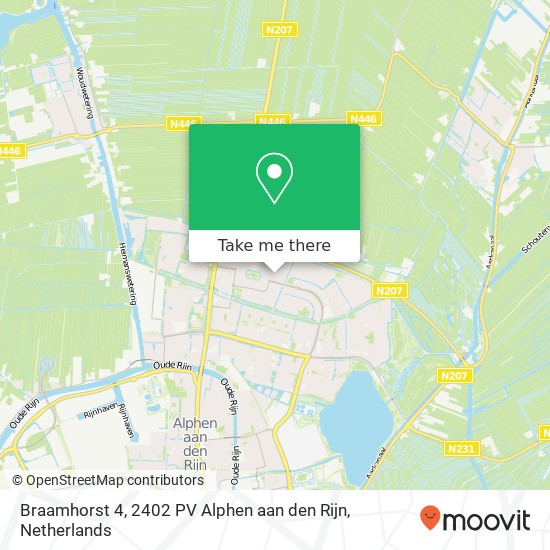 Braamhorst 4, 2402 PV Alphen aan den Rijn map
