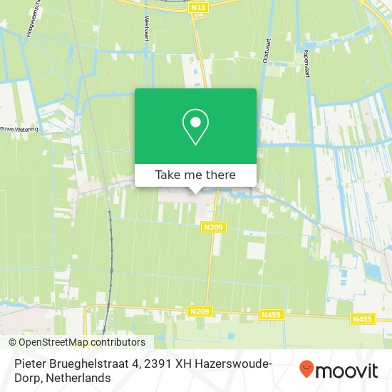 Pieter Brueghelstraat 4, 2391 XH Hazerswoude-Dorp map