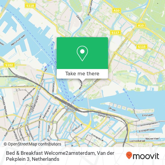 Bed & Breakfast Welcome2amsterdam, Van der Pekplein 3 map