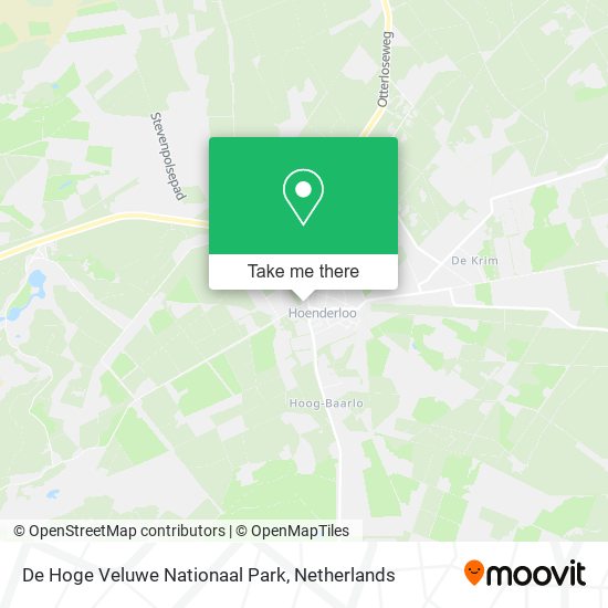 De Hoge Veluwe Nationaal Park map