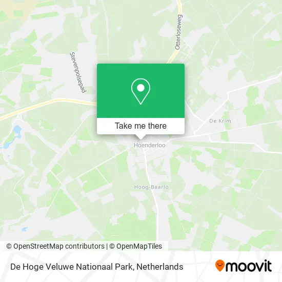 De Hoge Veluwe Nationaal Park map