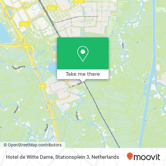 Hotel de Witte Dame, Stationsplein 3 map