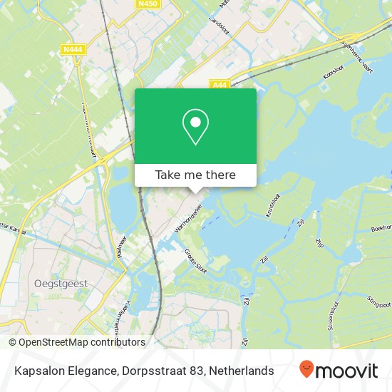 Kapsalon Elegance, Dorpsstraat 83 map