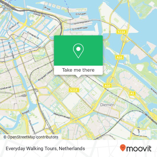 Everyday Walking Tours map