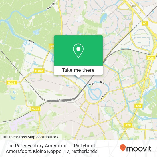 The Party Factory Amersfoort - Partyboot Amersfoort, Kleine Koppel 17 map