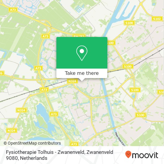 Fysiotherapie Tolhuis - Zwanenveld, Zwanenveld 9080 Karte