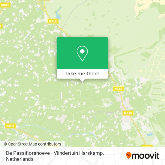 De Passiflorahoeve - Vlindertuin Harskamp map