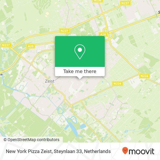 New York Pizza Zeist, Steynlaan 33 map