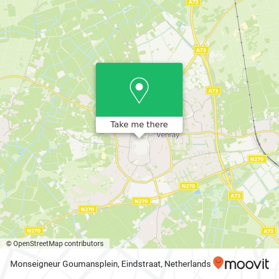 Monseigneur Goumansplein, Eindstraat map