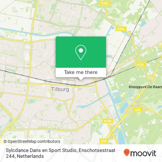 Sylcdance Dans en Sport Studio, Enschotsestraat 244 map