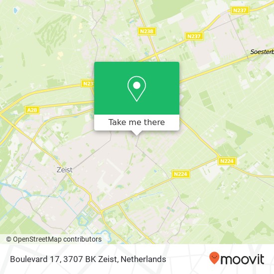 Boulevard 17, 3707 BK Zeist map