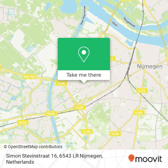 Simon Stevinstraat 16, 6543 LR Nijmegen map