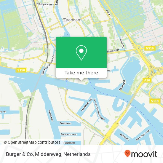 Burger & Co, Middenweg map