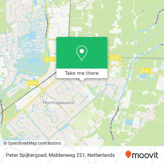 Peter Spijkergoed, Middenweg 221 Karte