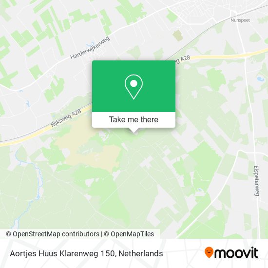 Aortjes Huus Klarenweg 150 map