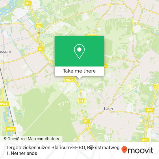 Tergooiziekenhuizen Blaricum-EHBO, Rijksstraatweg 1 Karte