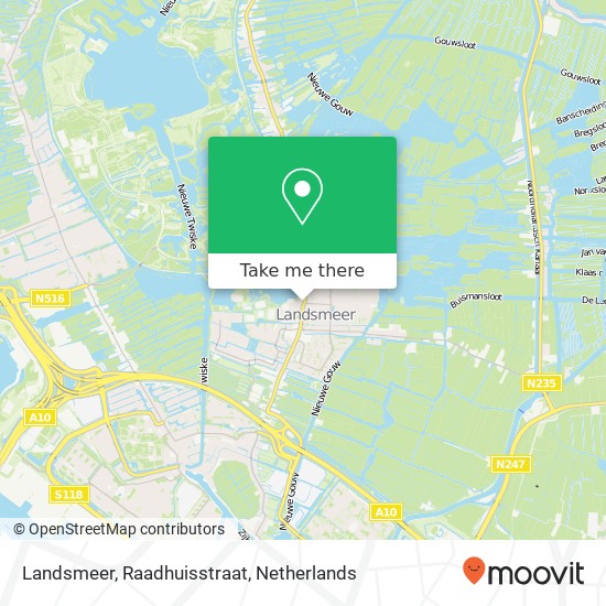 Landsmeer, Raadhuisstraat map