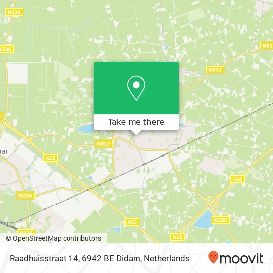 Raadhuisstraat 14, 6942 BE Didam map