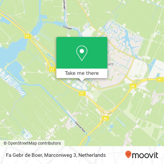 Fa Gebr de Boer, Marconiweg 3 Karte