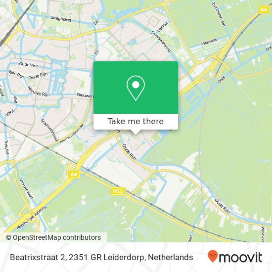 Beatrixstraat 2, 2351 GR Leiderdorp map