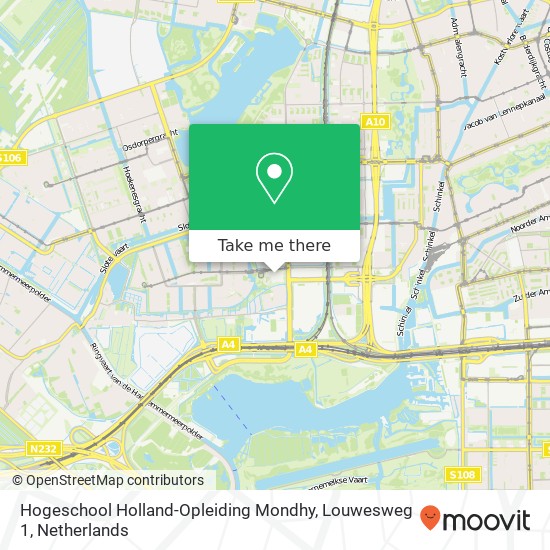 Hogeschool Holland-Opleiding Mondhy, Louwesweg 1 map