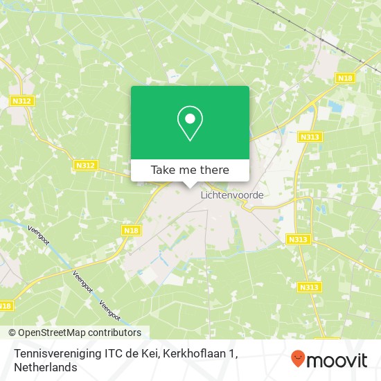 Tennisvereniging ITC de Kei, Kerkhoflaan 1 map