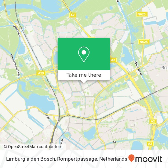 Limburgia den Bosch, Rompertpassage map