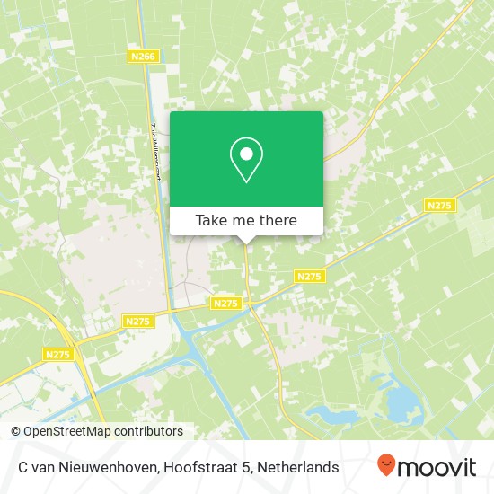 C van Nieuwenhoven, Hoofstraat 5 Karte