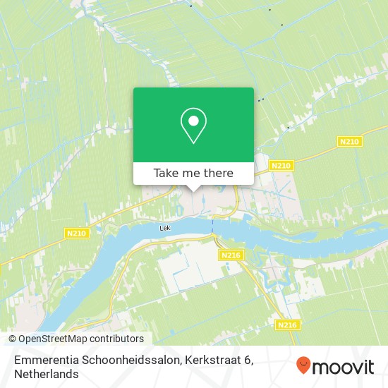 Emmerentia Schoonheidssalon, Kerkstraat 6 map