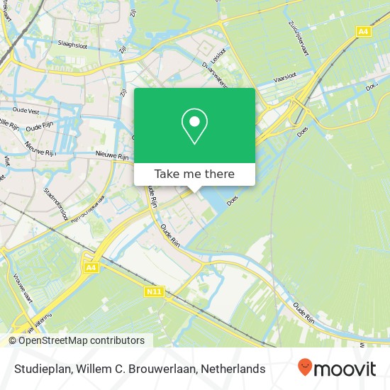 Studieplan, Willem C. Brouwerlaan Karte