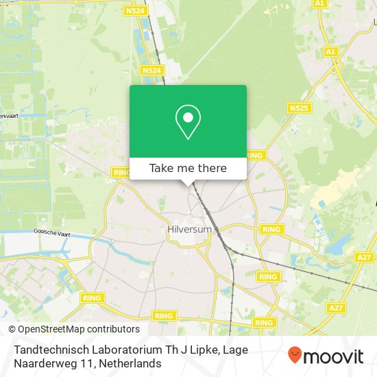 Tandtechnisch Laboratorium Th J Lipke, Lage Naarderweg 11 map