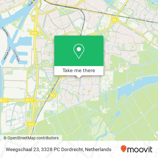 Weegschaal 23, 3328 PC Dordrecht map