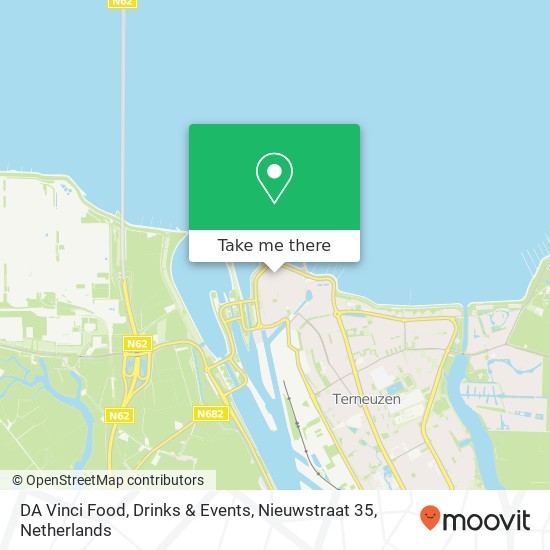 DA Vinci Food, Drinks & Events, Nieuwstraat 35 map